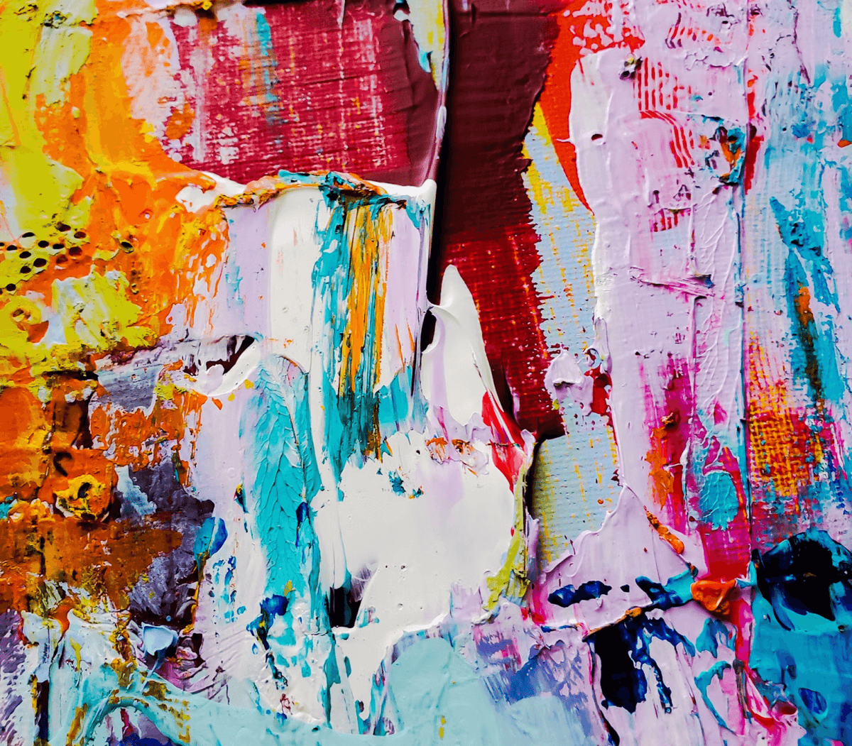 VIBRANT IMPASTO LAYERS AND THE BEAUTY OF BOLD TEXTURED ABSTRACT ARTWORK