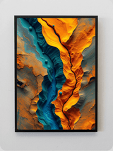 Orange Teal Canyon Relief