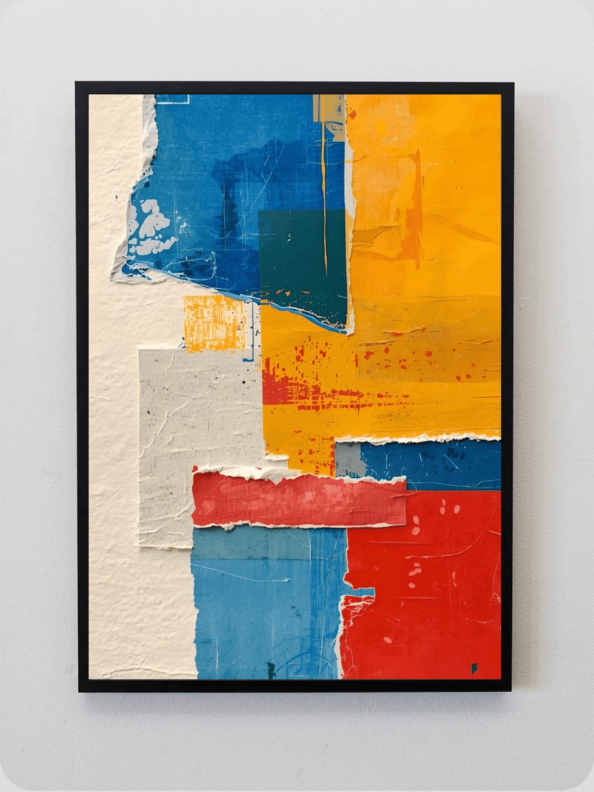 Primary Torn Paper Collage