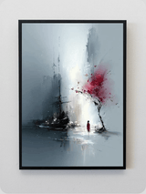 Red Tree Misty Harbor Art