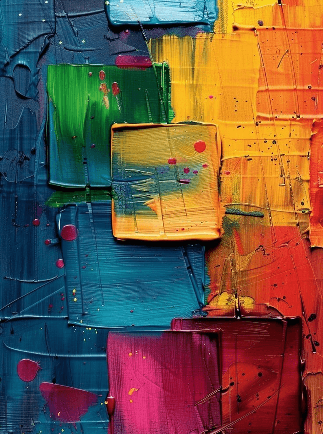 Vivid Palette Block Canvas