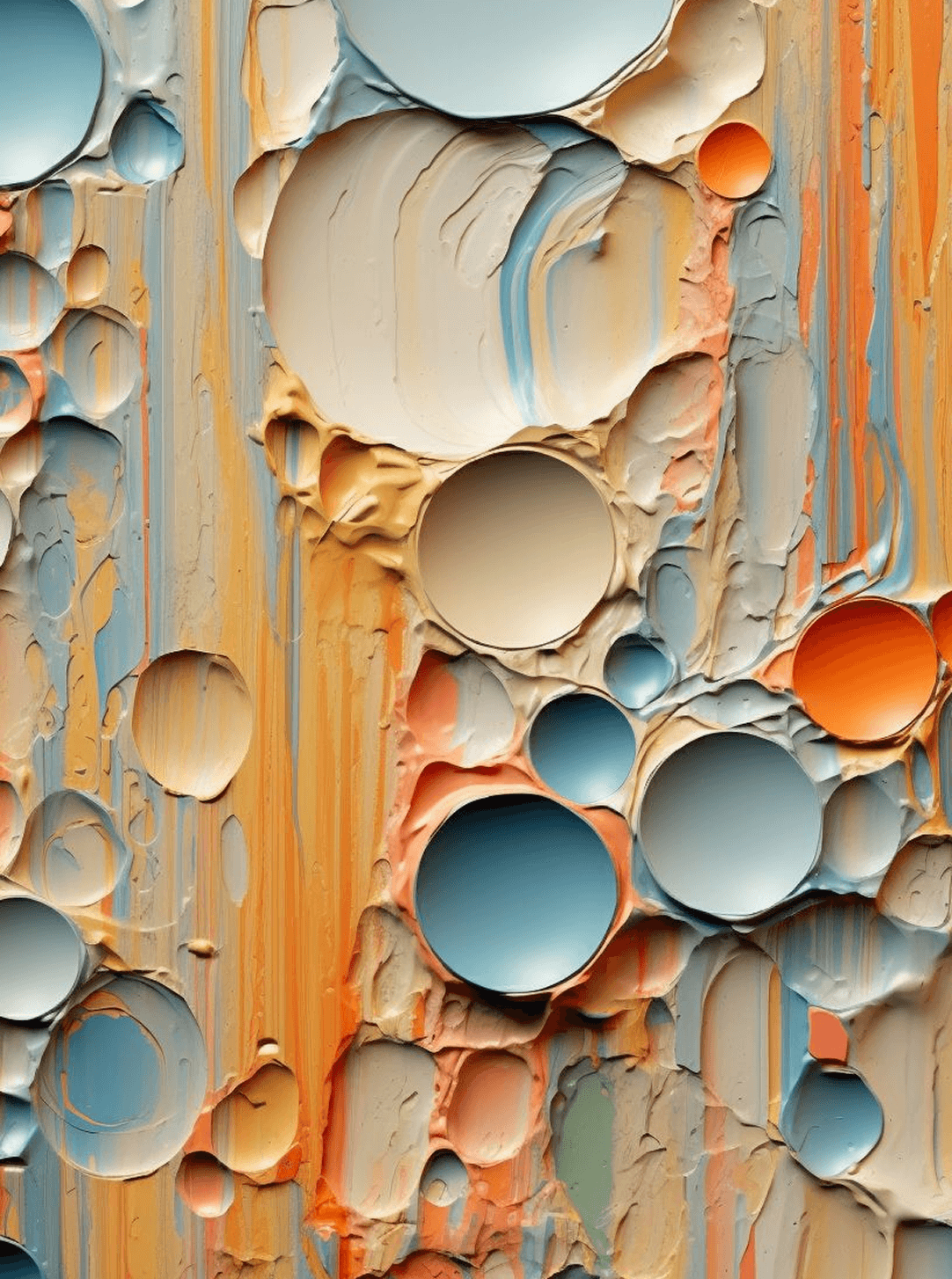 Pastel Bubble Impasto Art