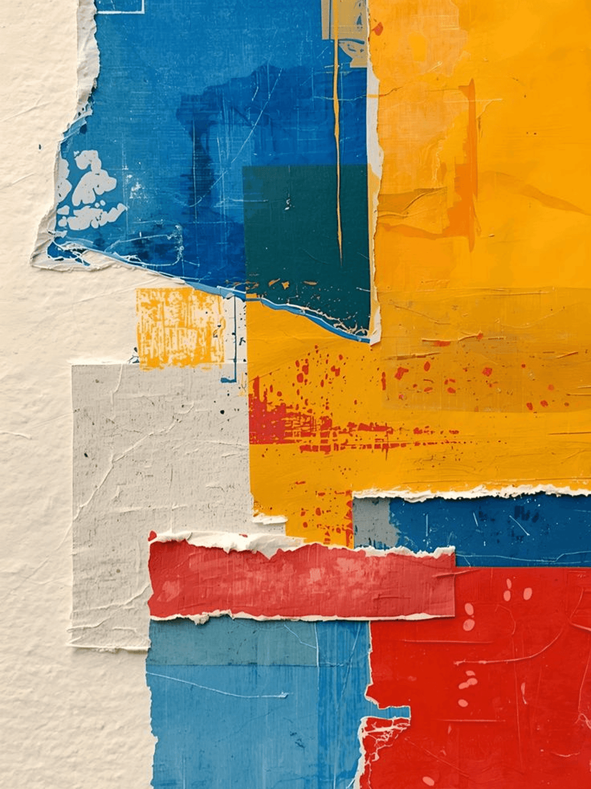 Primary Torn Paper Collage
