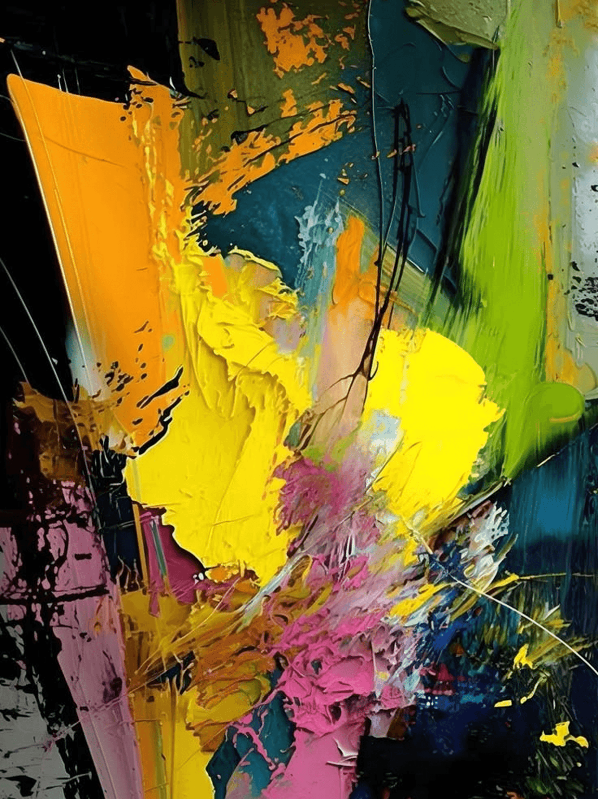 Neon Splash Abstract Study