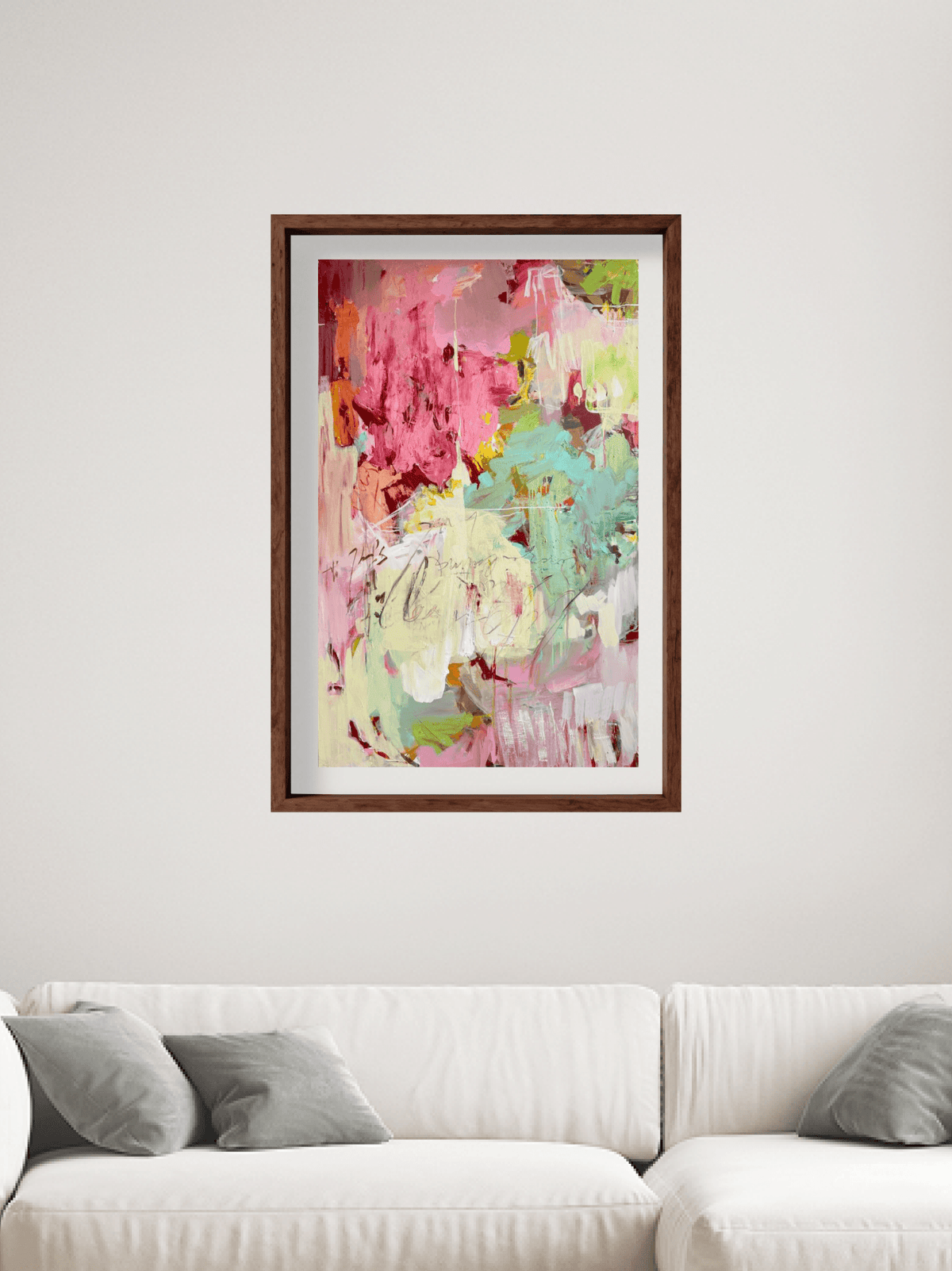 Pink Mint Expressive Canvas