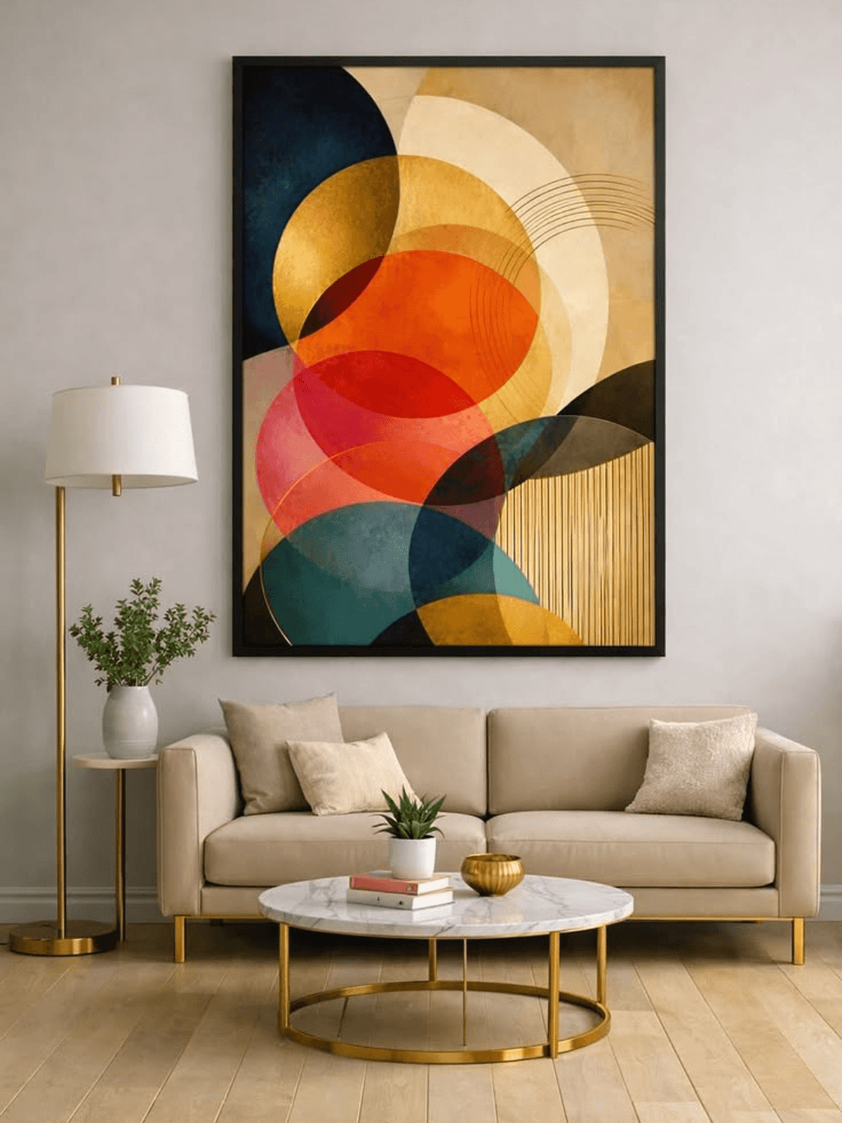 Golden Circles Mid Century