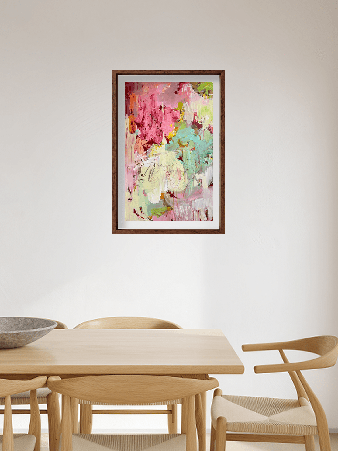 Pink Mint Expressive Canvas